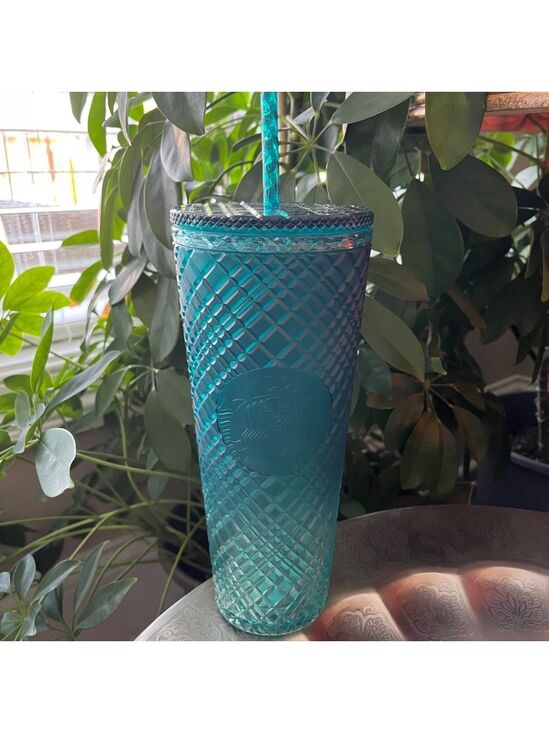 Starbucks Other - STARBUCKS 2023 24 oz Green Ombre Jeweled Tumbler
